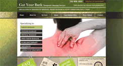 Desktop Screenshot of got-your-back-massage.com